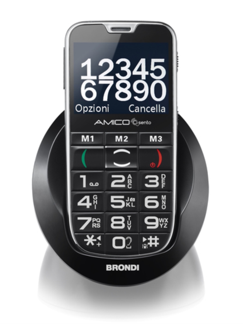 BROTHER Cellulare Broni Amico Ci Sento con base di ricarica nero
